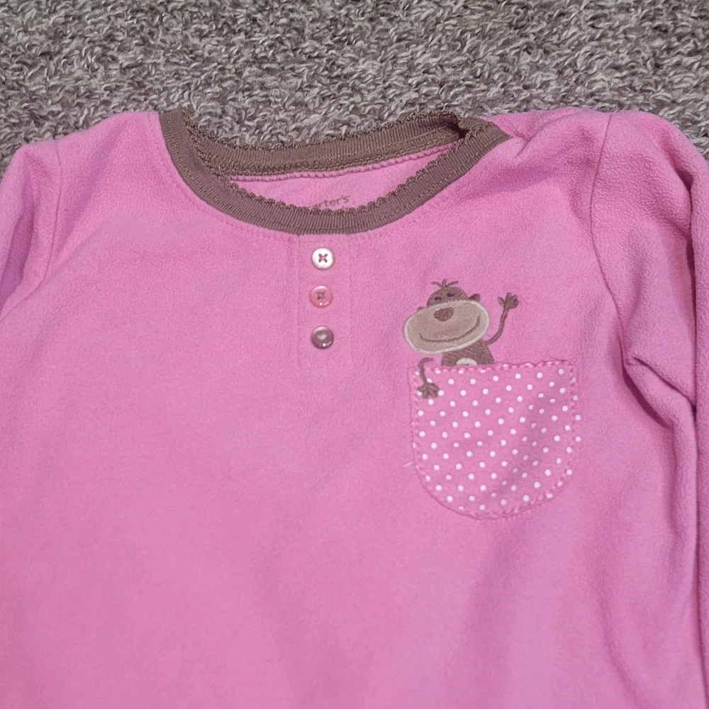 Carter's Pink and Brown Long Sleeve Tee
